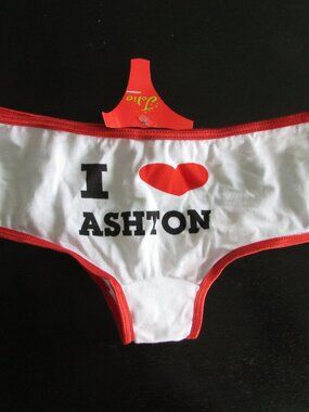 JOLIE INTIMATES Low Rise Boy Shorts Panties - I Heart Ashton - NEW